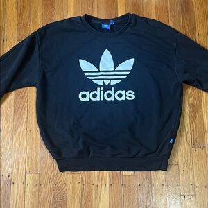 Adidas Men's Black Crewneck Sweater
